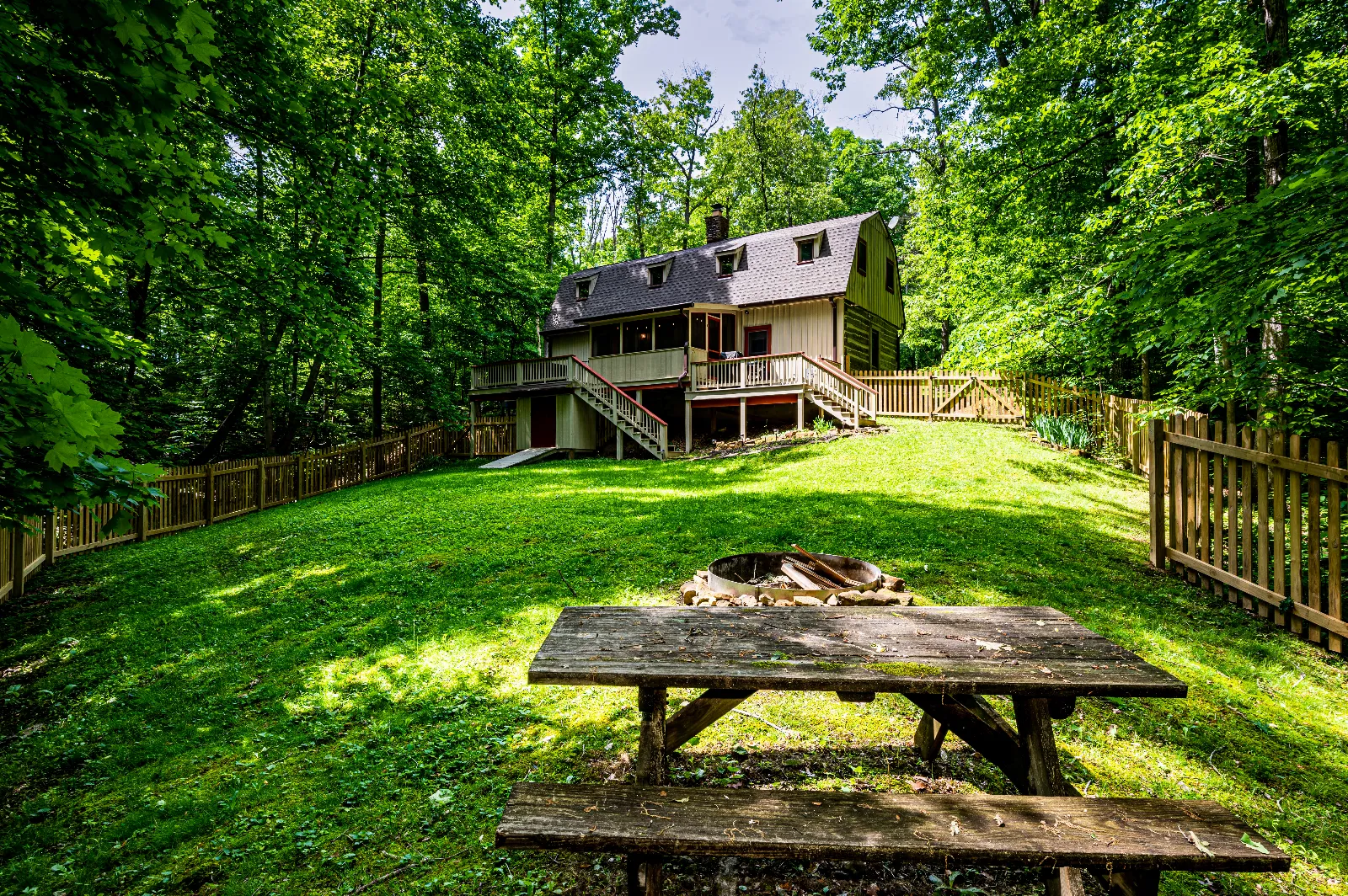 Brown County Cabins with Fenced Yards